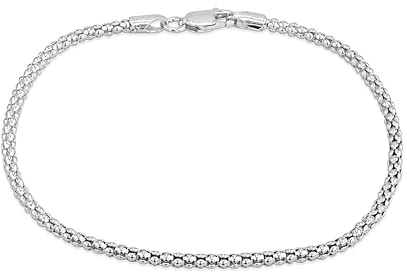 Tuscany Silver Damen-Armband aus Sterlingsilber 250 Popcorn, 19 cm/7,5 Zoll