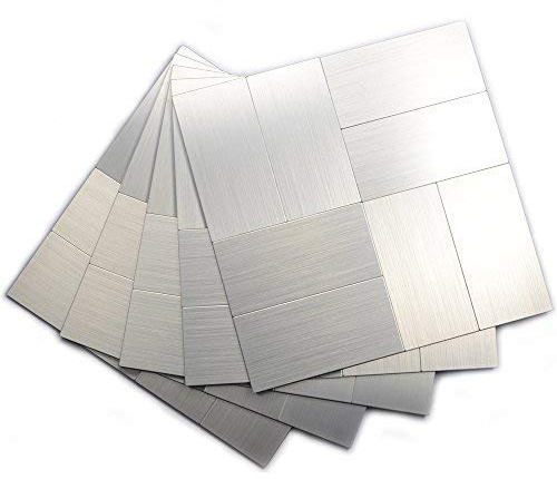 Yipscazo Stick on Backsplash for Kitchen Splash Back,Self Adhensive Wall Tiles for Kitchen Splashback (12x12 Inch Per Sheet, Pack of 5)