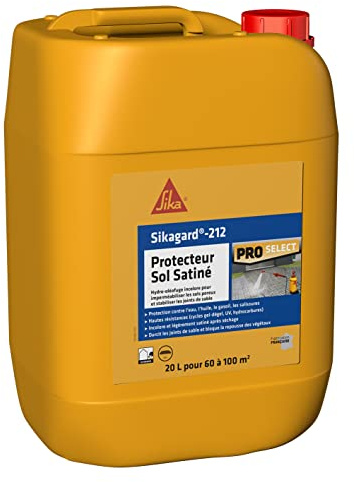 SIKA - Hydrofuge et durcisseur de joints de sable - Sikagard 212-20L | Imperméabilisant - Compatible avec de nombreux types de pierres - Anti-tâche pour sol/terrasse