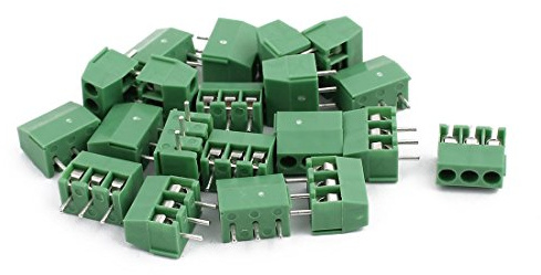 Sourcingmap 20PCS ZB350 AC300 V 10 A 3p passo 3.5 mm PCB morsettiera a vite connettore verde