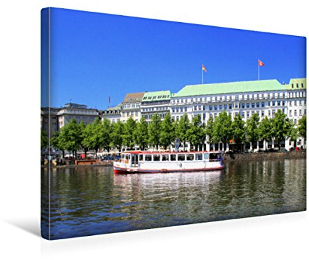Premium Textil-Leinwand 45 x 30 cm Quer-Format Hansestadt Hamburg - Alster Impressionen | Wandbild, HD-Bild auf Keilrahmen, Fertigbild auf hochwertigem Vlies, Leinwanddruck von Arno Klatt