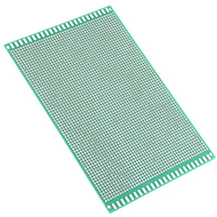 sourcing map 12x18cm FR4 Glasfaser Doppelseitige Universal Leiterplatte für DIY Löten Grün DE de