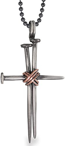 Handmade geschenk für ihn 925 Sterling Silber Kreuz Halskette für Männer Anhängerr für Männer Nagel Kreuz Anhängerr Kreuz Anhängerr Kette Gothic Punk Rock Schmuck Männer