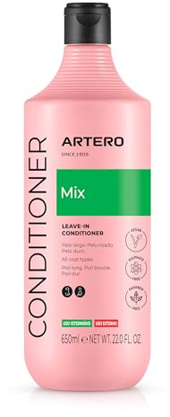 Artero Mix Conditioner senza risciacquo per cani e gatti, districante idratante e lucidante, spray anti-statico per pelo secco o annodato, cura professionale del mantello, 650 ml