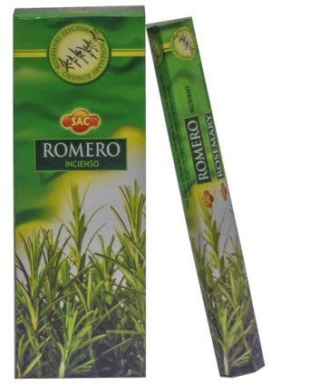 Incienso Romero Sac - Set de 6 Paquetes Hexagonales con 20 Varillas Cada uno