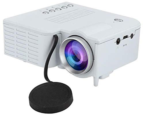 GAOHONGMEI Proyector Portátil Mini Proyector de 1920 x 1080 Resolución Cámara de Vídeo HD LCD Proyector de cine en casa, 20.000 horas TFT LCD/USB/TF