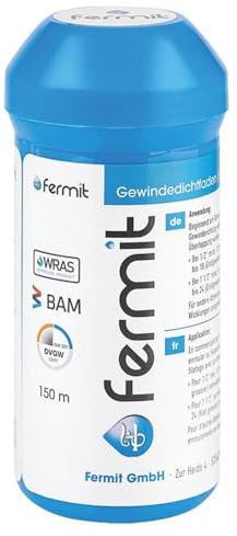 Teflon Gewindedichtfaden – 150 m PTFE Spule - Dichtfaden für Gas, Wasser, Heizung & Chemie - DVGW