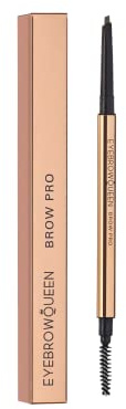 Eyebrowqueen Brow Pro | Waterproof Dual-Ended Pencil | Fine Strokes | Vegan | Shade Medium Brown