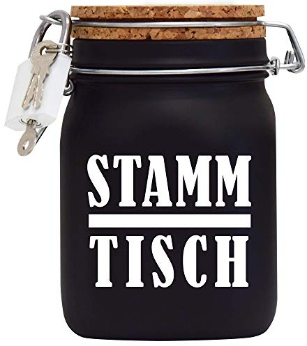 Spardose Stammtisch Weiss Geld Geschenk Idee Schwarz L