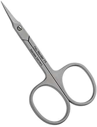 Otto Herder® - Forbici affilatissime, per tagliare cuticole sporgenti, 8,5 cm, con vite regolabile, punta acuminata, extra fine, con lama tagliente da 1,5 cm