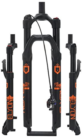 ZECHAO Forks MTB Fahrradgabel,1-1/8 Aluminiumlegierung Air Supension Frontgabel 27,5/29in Scheibenbremse Fernsperre Fahrrad Federgabel (Color : Black, Size : 27.5inch)