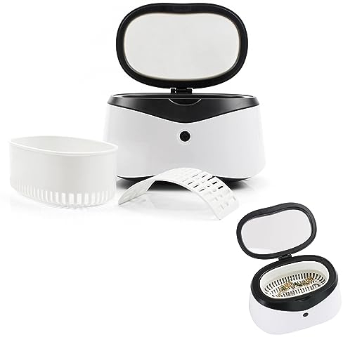 PAHION Limpiador Ultrasónico Digital Limpiador Ultrasónico Multifunción para El Hogar Pequeño para Gafas Reloj Joyas para Dentaduras Postizas Baño Ultrasónico 600Ml