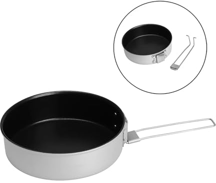 Fire-Maple Frost Nonstick Camping Frying Pan | 500ml Lightweight Aluminium Skillet with Detachable Handle | Portable Frypan for Outdoor Cooking