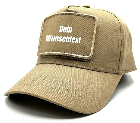 Herzbotschaft personalisierte Baseball Cap mit WUNSCHTEXT auf Patch | Farbwahl | Unisex Baseball Mütze | hochwertiger Druck | OneSize durch verstellbaren Klipp-Verschluss |