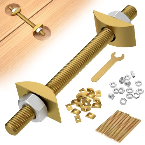 10 PCS Dolenor Countertop Joint Connectors,Counter Top Fasteners Bolt,Butcher Block Fasteners Draw Bolts,Miter Bolts Connector Hardware for Bed Frame|Furniture|Table