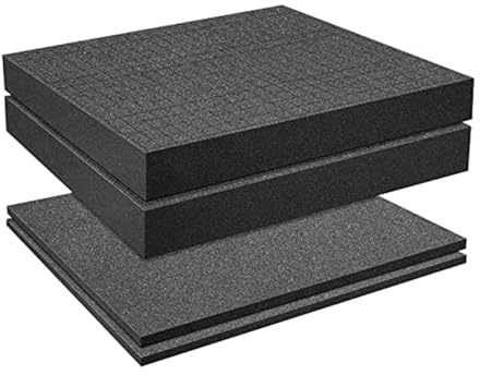 Fangxuee 4 Piezas de Inserto de Espuma Pick Apart - Hoja de Espuma Precuadrada Pluck con Uso Inferior para Cajas de Juegos de Mesa CajóN de Almacenamiento B