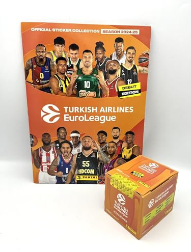 manuelkant Album + Scatola Box da 36 bustine per la raccolta di figurine Turkish Airlines Euro League 2024 2025