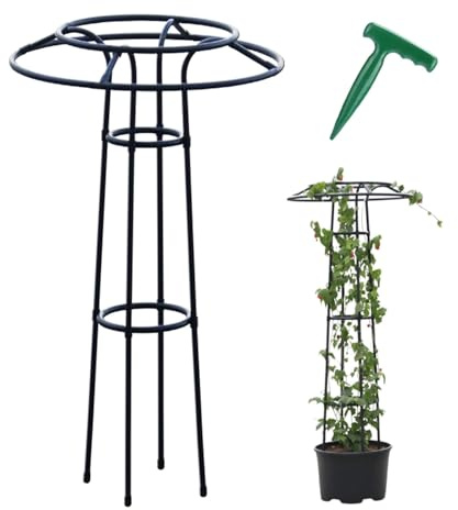 Obélisque De Jardin Treillis Plante Grimpante Jardin Tuteurs De Plantes 105cm 145cm 185cm 225cm Support Tuteur Métal Colonne avec Perforateur(High1.45m)