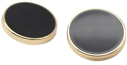 Codulu 2PCS botones redondos vintage para coser-Negro/Oro-23mm | Botones de recambio,chaquetas y camisas tipo blazer,costura para adultos,decoración de ropa,manualidades para niños