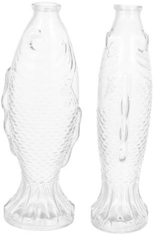 IMIKEYA 2piezas Jarrones De Vidrio Forma De Para Decoración De Flores Jarrones Decorativos Para Centro De Mesa y Bodas Frascos De Vidrio Elegantes Para Estanterías y Decoración