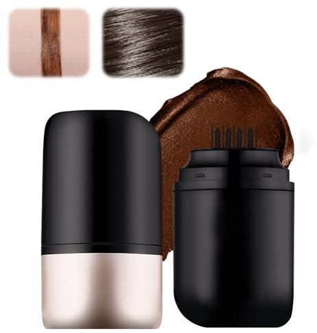 2 in 1 Haarfärbepinsel, 2025 Neu Comb Hair Dye Grauhaarabdeckung Frauen, Haarfärbekamm Haaransatz Shading Stick und Hochpigmentierter Haarwurzel Concealer für Männer Und Frauen (Dunkelbraun)
