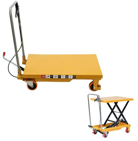 Carrello Elevatore Manuale, Carrello a Piattaforma, Sollevatore Idraulico, Elevatore Merci, Tavolo Elevatore, Carrello Piattaforma per Movimentazione e Trasporto di Materiali,150kg