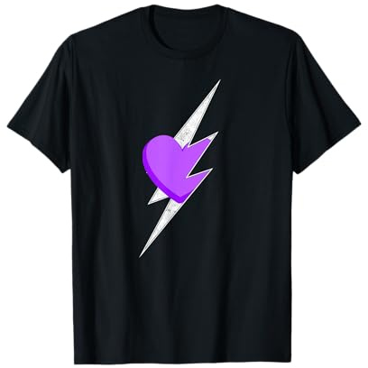 Gráfico Morado iluminador de Corazones morados Camiseta