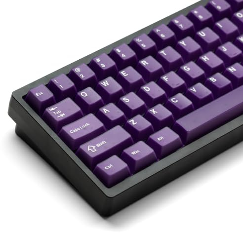 dagaladoo Purple Jade keycaps,Double Shot PBT keycaps Jelly Set,Ceramic Custom Keycap Translucent,Cherry Profile Key caps for 60%/65%/75%/TKL/96%/100% US Layout Mechanical Keyboard | Custom Key caps,Cherry Profile keycaps for Mechanical Keyboard 60/65/75/TKL/96/100% US Layout