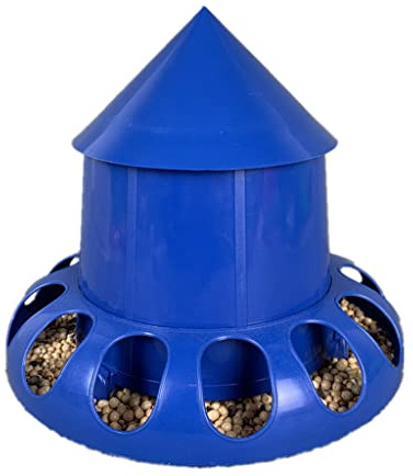 Oxtxuzdm Mangiatoia per pollame Appeso Pollo Distributore di Cibo di Pollo Contenitore Automatico Per Dov Appeso Pollame Alimentatore Con Copertura Antipioggia Con Coperchio Piccolo