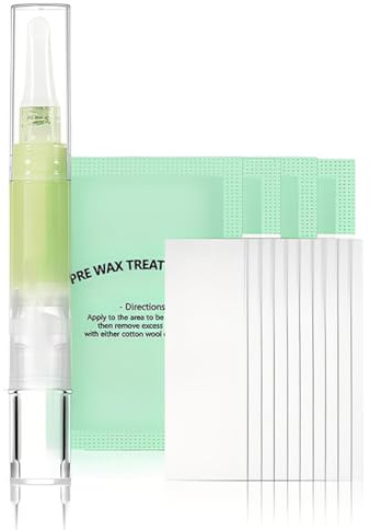 YUPZAR Sugar Wax Pen + 10 Strisce Depilatorie,Ceretta Viso pelli Sensibili,Penna Depilatoria Precision Press,Ceretta per Sopracciglia,per rimuovere i peli Superflui su Corpo,Viso e Inguine