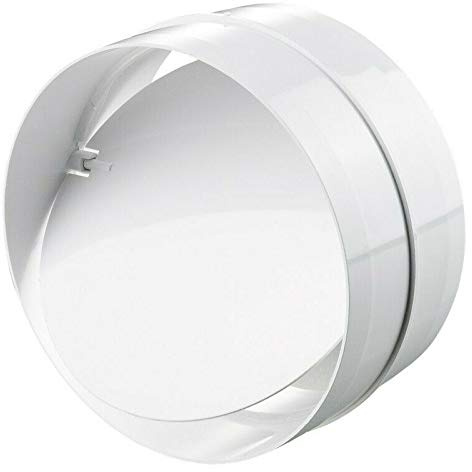 Vents 125mm Inline Backdraught Shutter for Round Ducting | One-Way Airflow Control For Extractor Fan Systems, Helping Reduce Reverse Draughts Through 5-Inch Duct Runs