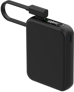 Celly - Powerbank 5000mAh Ultra Slim con Cavo USB-C Integrato, Leggero e Portatile