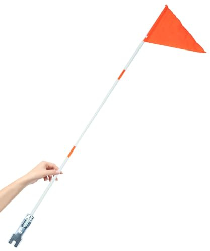 ibasenice Bike Flag Pole Solid Fiberglass Safety Flag for Bicycle Tail Accessory for Outdoor Bike Visibility and Team Advertising Random Color Random Color