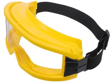 Baluue Fire Safety Anti-fog Protective Goggles, Yellow High-temperature Resistant Eye Protection for Lab, Woodworking, Construction, and Mowing Tasks