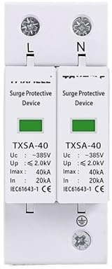 AC Parafulmini 2P 275V 385V 420V 20KA 40KA 60KA Casa Protezione Contro I Fulmini Protezione Contro Le Sovratensioni Bassa Tensione parafulmini(20-40KA)