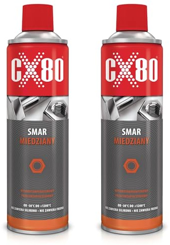 CX80 Kupferpaste & Kupferspray - Anti Seize Paste bis 1200°C - Premium Hochtemperaturfett für Auto, Industrie & KFZ - Schmiermittel (Wählbares Format) - Bestschweissen.de (2, Spray 500 ml)