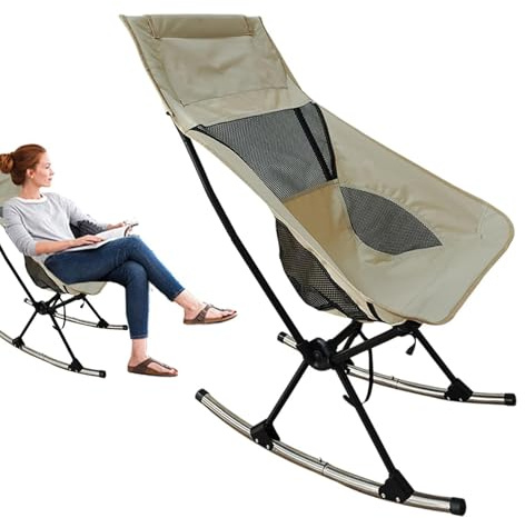 de camping, de camping,Silla plegable de tela Oxford con respaldo alto