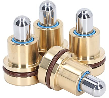 Aramox 4 Pezzi Maniglia Joystick per Escavatore, Ottone, Lega di Acciaio, Joystick in Gomma, Valvola di Controllo Senza Sbavature, Dimensioni Standard per 2 3 5 Riparazione Sostituzione