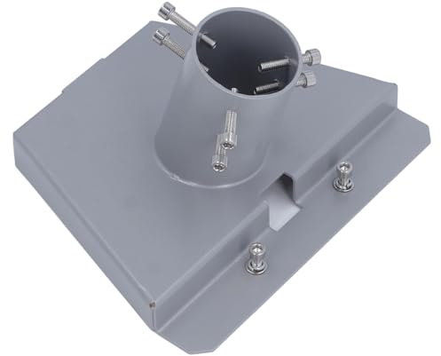 FTVOGUE Supporto per Adattatore per Tubo Gen 3 Supporto per Palo Satellitare in Lega di Alluminio Rotazione a 360° Inclinazione 20 6 Viti per Parabola Standard V3 su Pali Fino a 2,2 Pollici