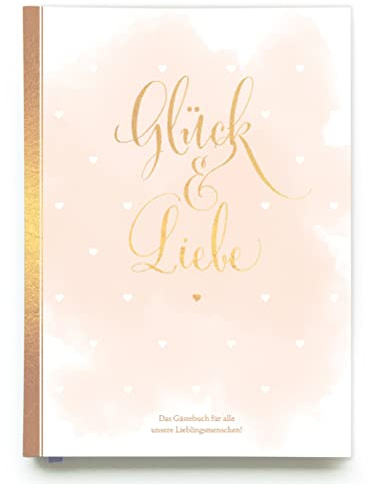 Gästebuch Hochzeit in Gold Hochzeitsbuch für Gäste mit Gold-Veredelung Hardcover, 128 Seiten mit Leseband Gästebuch Hoch