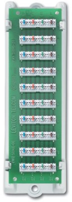 Leviton 47689-B 1x9 Bridged Telephone Module (with bracket), White