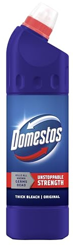 Domestos Original Thick Bleach disinfectant that eliminates 99.99% of bacteria and viruses* unstoppable strength 750 ml