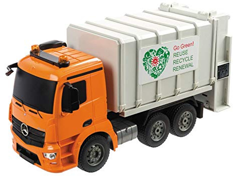 MONDO- Mercedes Arocs Mülleimer, LKW, Radio Command, 63523, Grau, 1:20