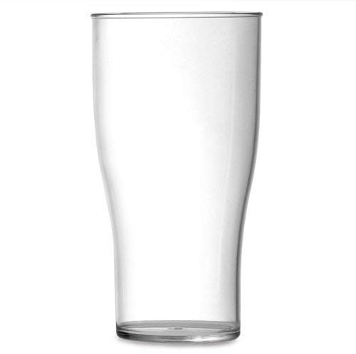 We Can Source It Ltd - Elite Polycarbonate Plastic Tulip Half Pint Beer Glasses 10oz/284ml with CE Markings | Strong Plastic Reusable Tumblers for Parties and Outdoor Events - 24 Pack