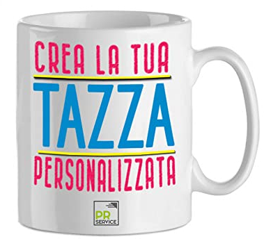 PR Service PRS - Tazza MUG Personalizzata con foto, personalizzabile con Immagine,il tuo Logo,tuo testo,tazza idea regalo - Made in Italy