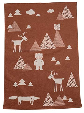 David Fussenegger Babydecke Velvet 'Wald' 65 x 90 cm Toffee - Braun