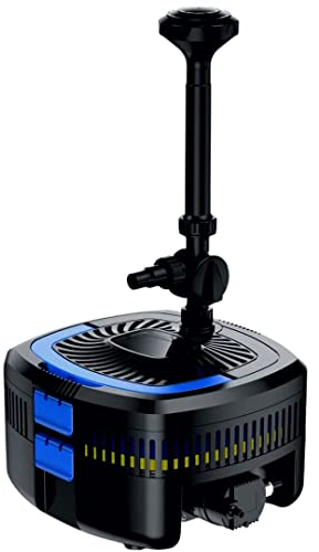AquaOne Filtro per laghetto CUF-2800 I chiarificatore UVC, 11 Watt, filtro con fontana 3000 l/h, pompa per laghetto, fontana UVC, dispositivo combinato per giardino, stagno, fontana