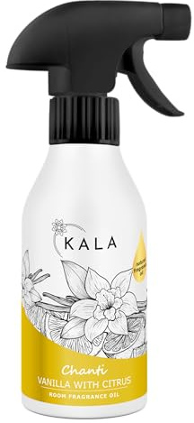 KALA - Lufterfrischer Duftölspray CHANTI, Raumspray mit Geruchsneutralisation, Raumduft Spray Hält bis zu 48h, Air Freshener mit Aktiv Neutralisator - Duft Vanille mit Zitrusfrüchten, 250ml