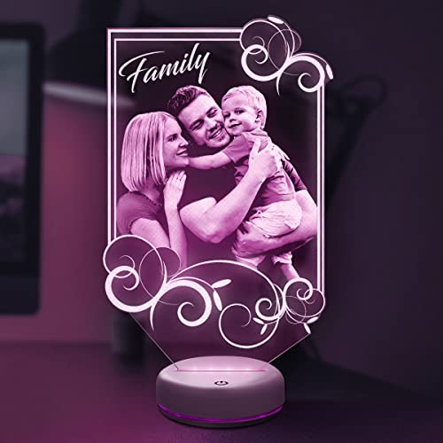 Lampephoto.fr Fotogeschenke personalisierte fotolampe. Geschenke für frauen. Lasergravierte Lampe herz mit foto. Personalisierte lampe geschenkideen für frauen. Geburtstagsgeschenk für frauen.