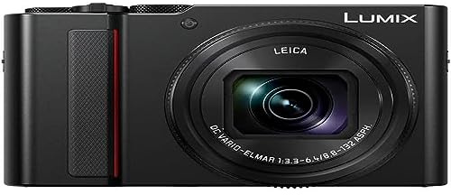 Panasonic Dc-Tz200Debk Lumix Compact Digital Camera Featuring 20.1 Mp Mos Sensor, 4K 24P And 30P Video Recording, Black